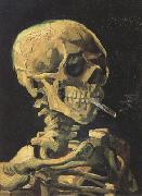 Vincent Van Gogh Skull with Burning Cigarette (nn04) oil painting